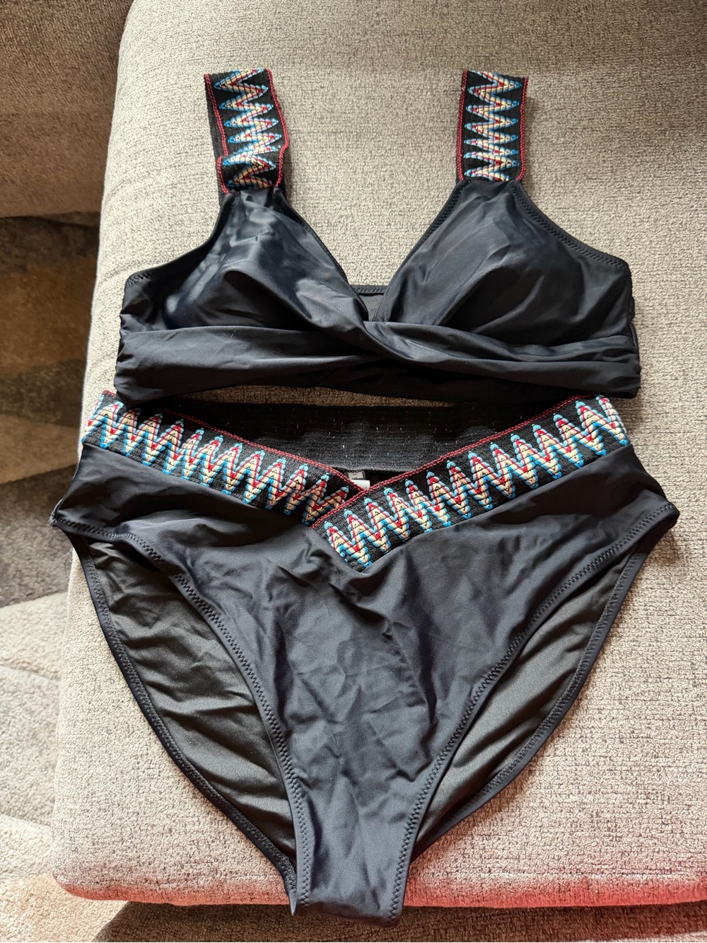 NWOTs. Never Worn. Blooming JellyBikini Multicolor Embroidered Straps